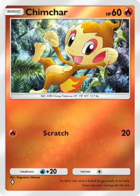 Chimchar card front