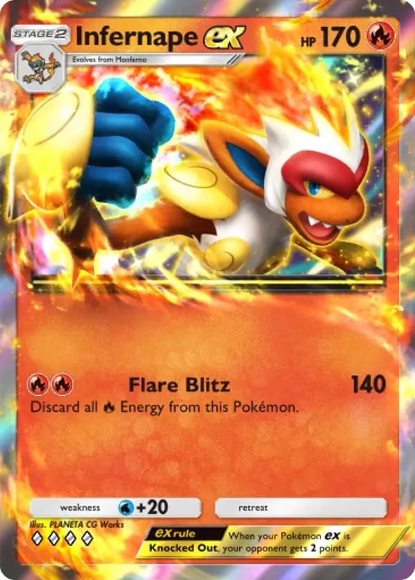 Infernape ex card front