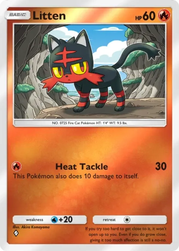 Litten card front