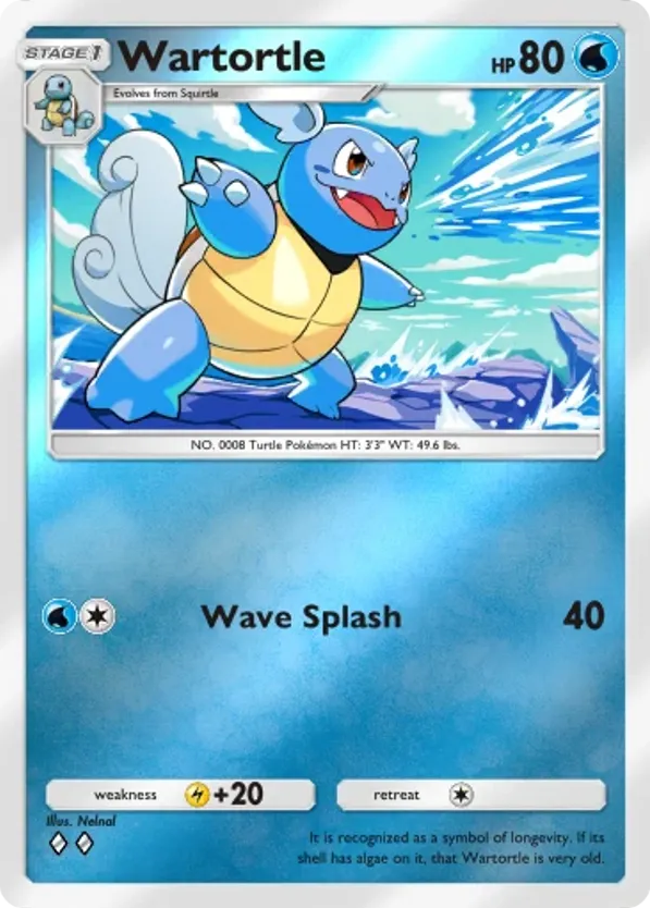 Wartortle card front