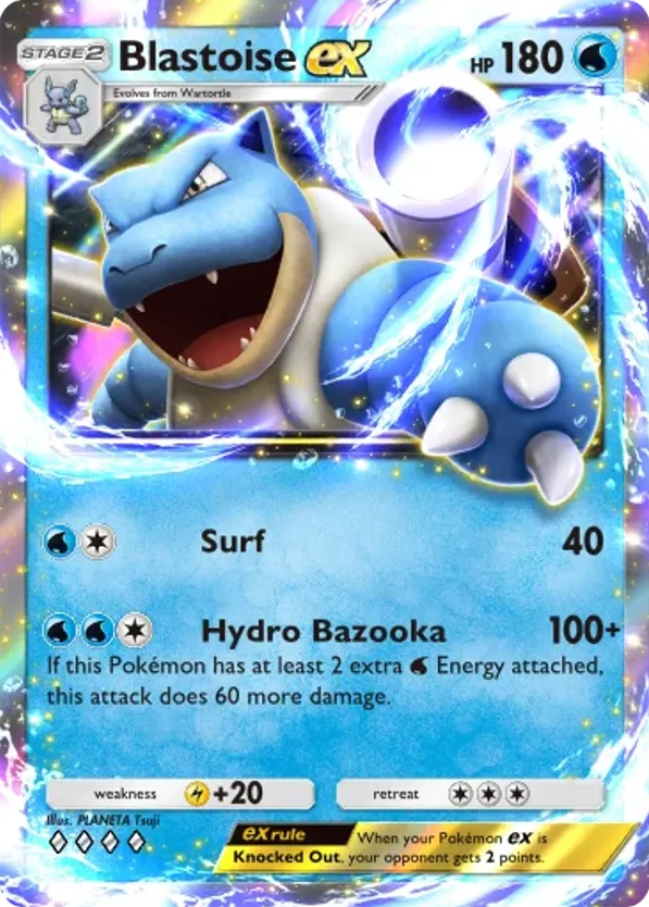 Blastoise ex card front