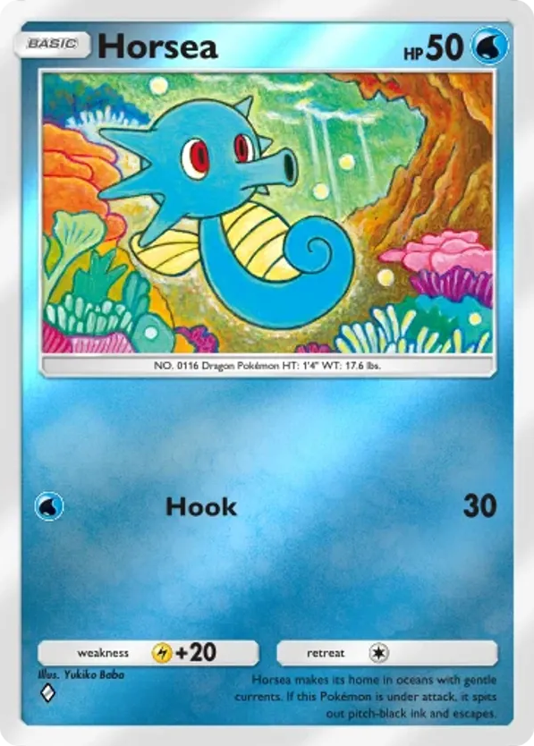 Horsea card front
