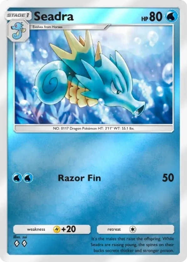 Seadra card front
