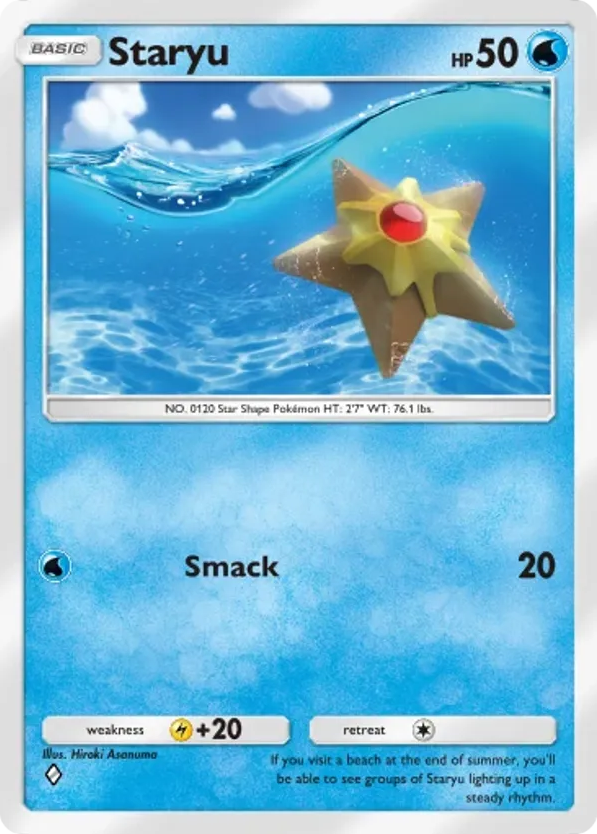 Staryu card front