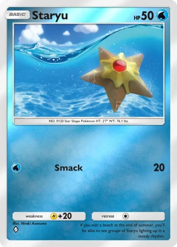 Staryu card front