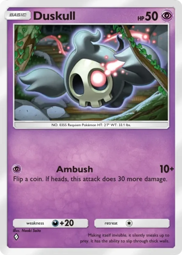 Duskull card front