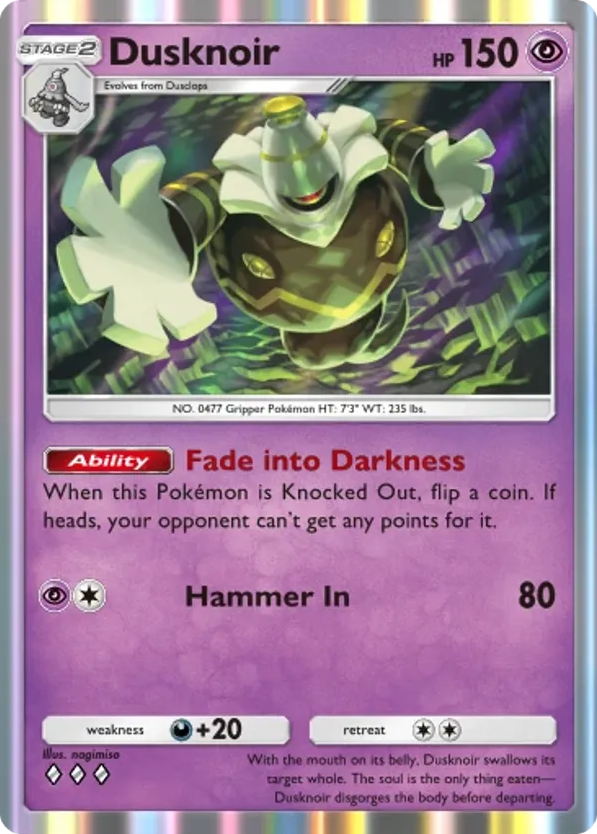 Dusknoir card front