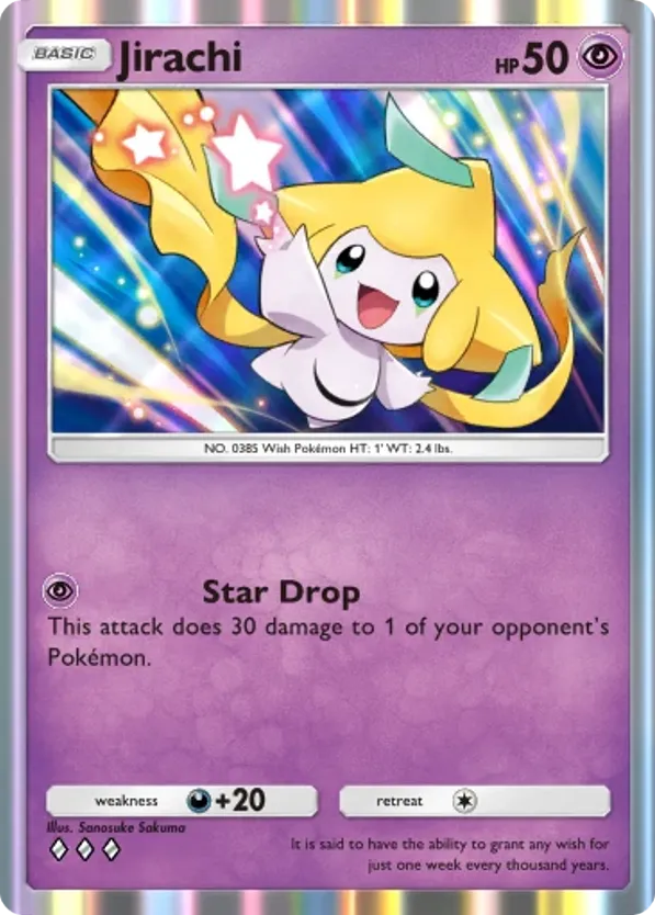 Jirachi card front