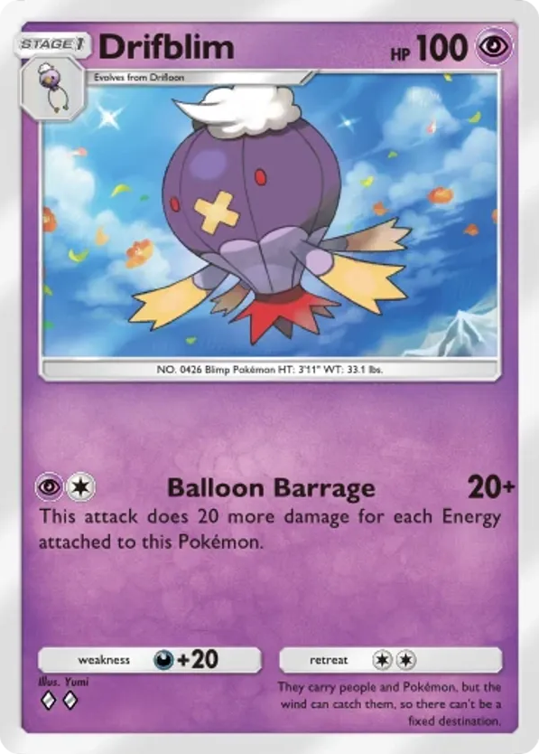 Drifblim card front