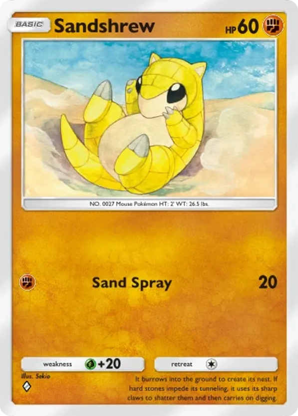 Sandshrew card front