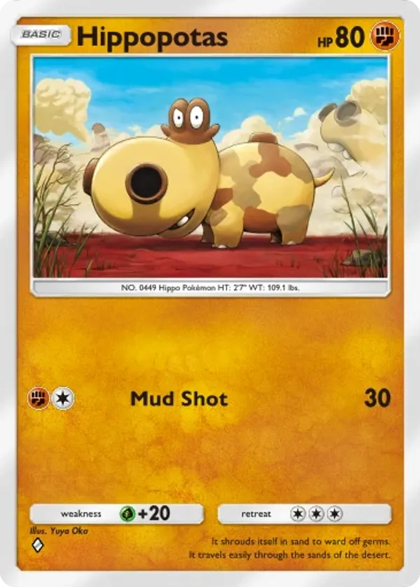 Hippopotas card front