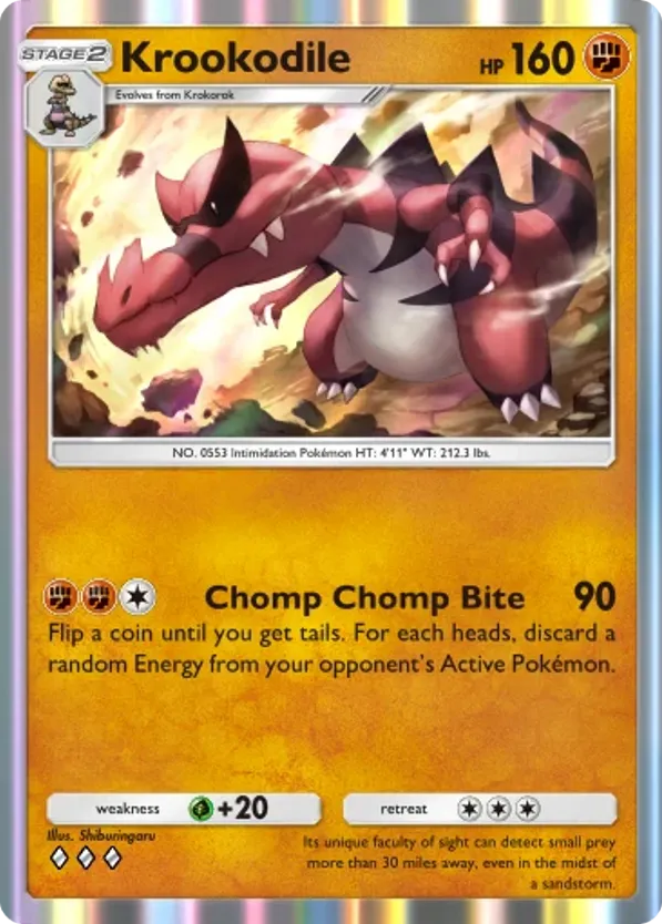 Krookodile card front