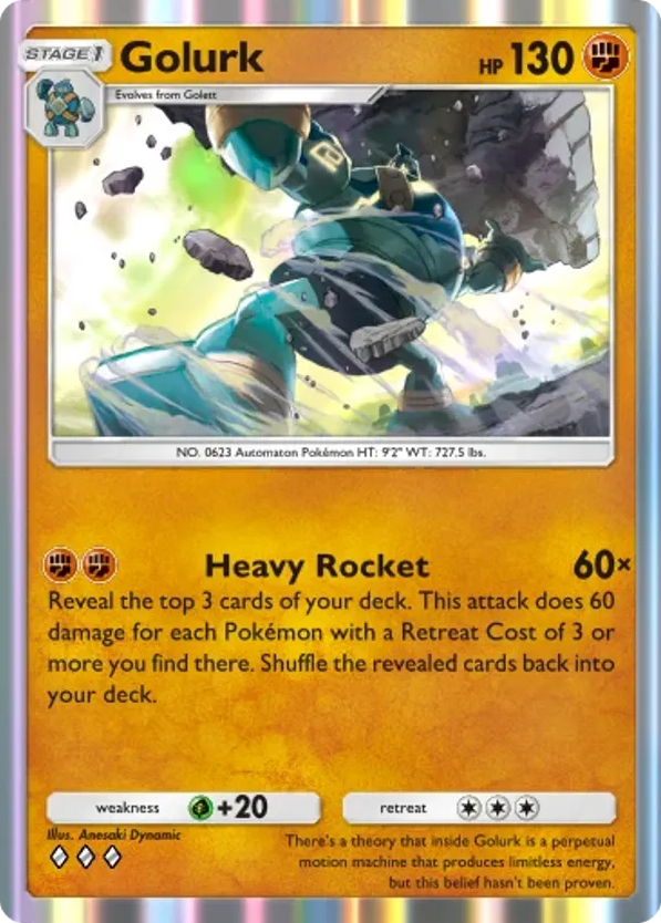 Golurk card front