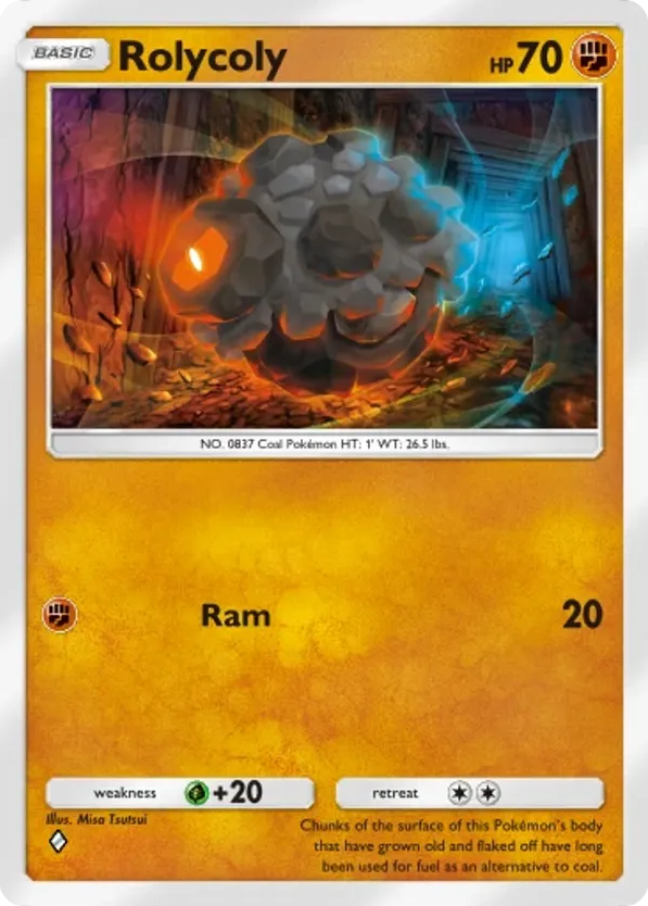 Rolycoly card front
