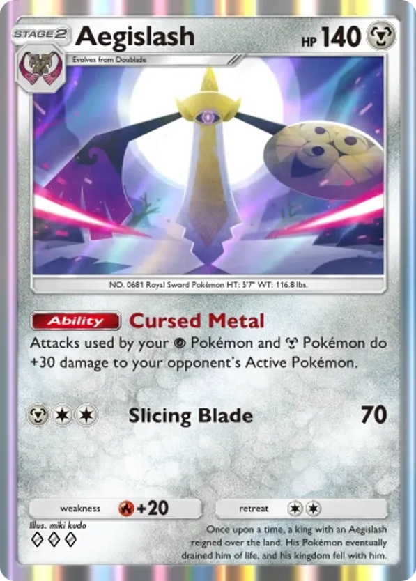 Aegislash card front