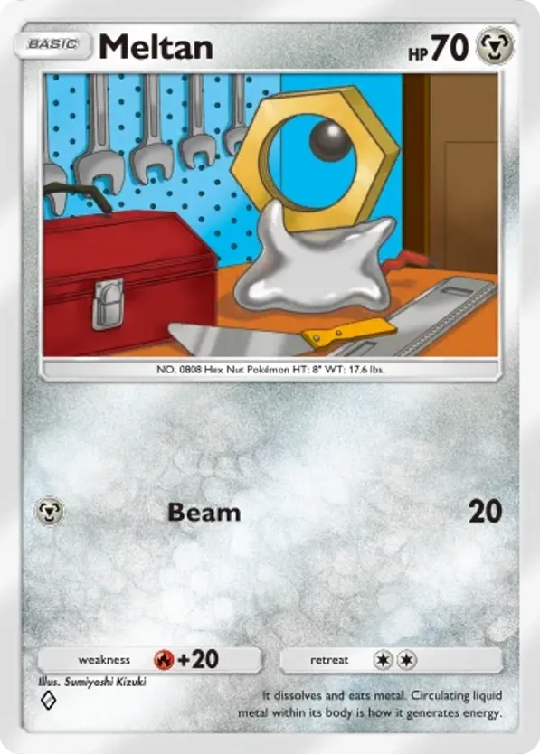 Meltan card front