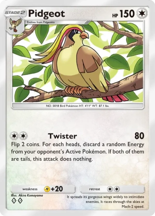 Pidgeot card front