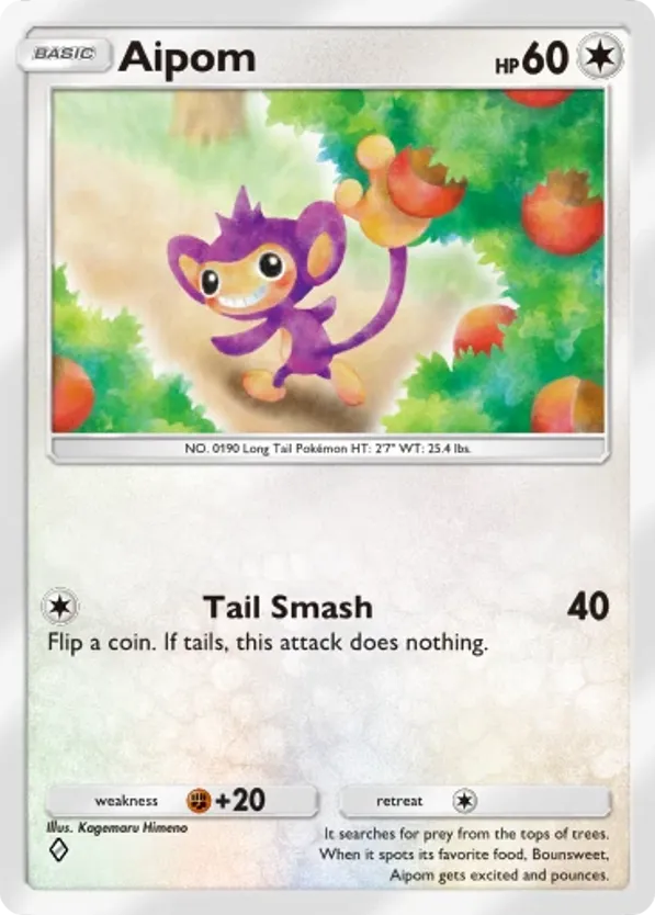 Aipom card front