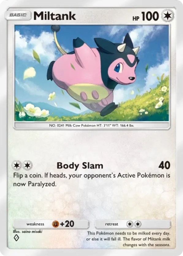 Miltank card front