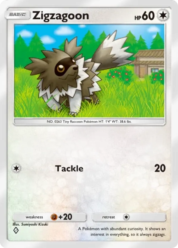 Zigzagoon card front