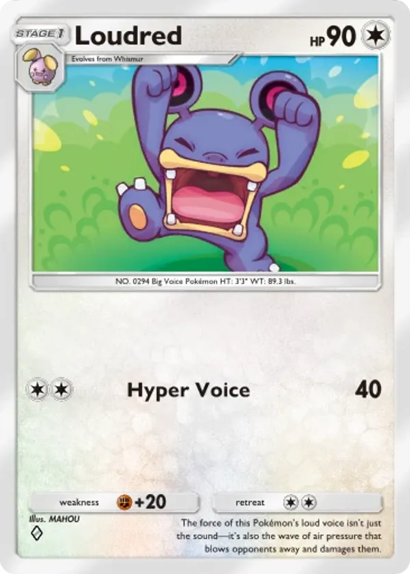 Loudred card front