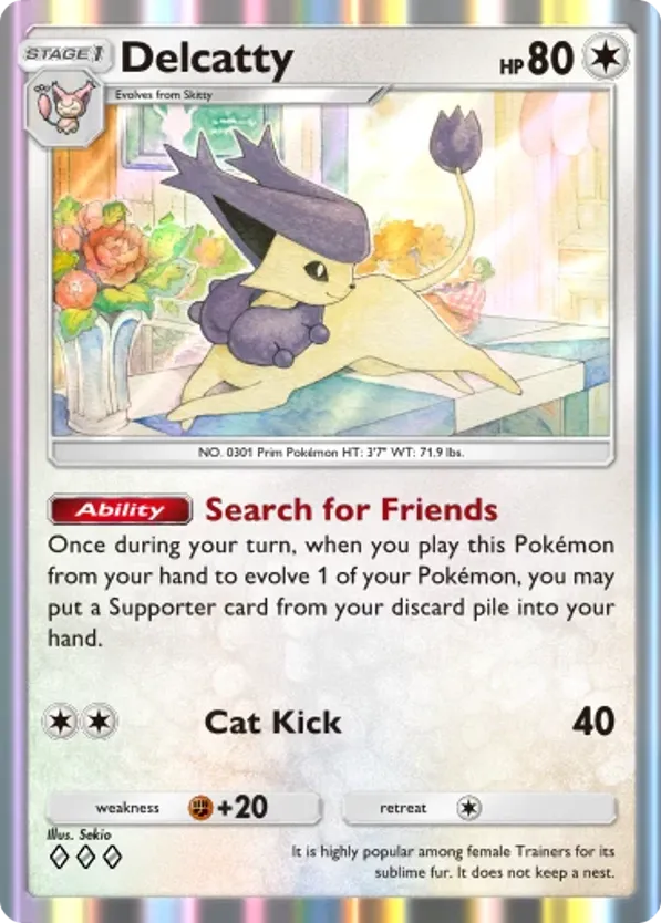 Delcatty card front