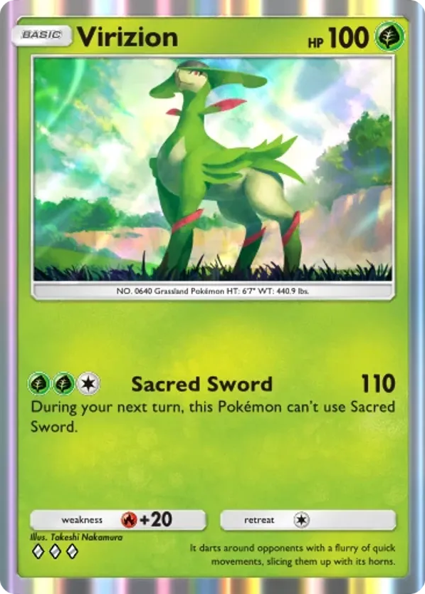 Virizion card front