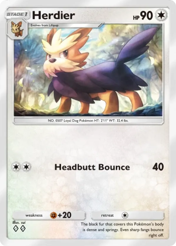 Herdier card front