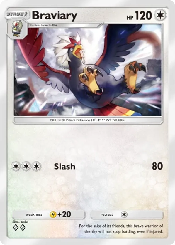 Braviary card front