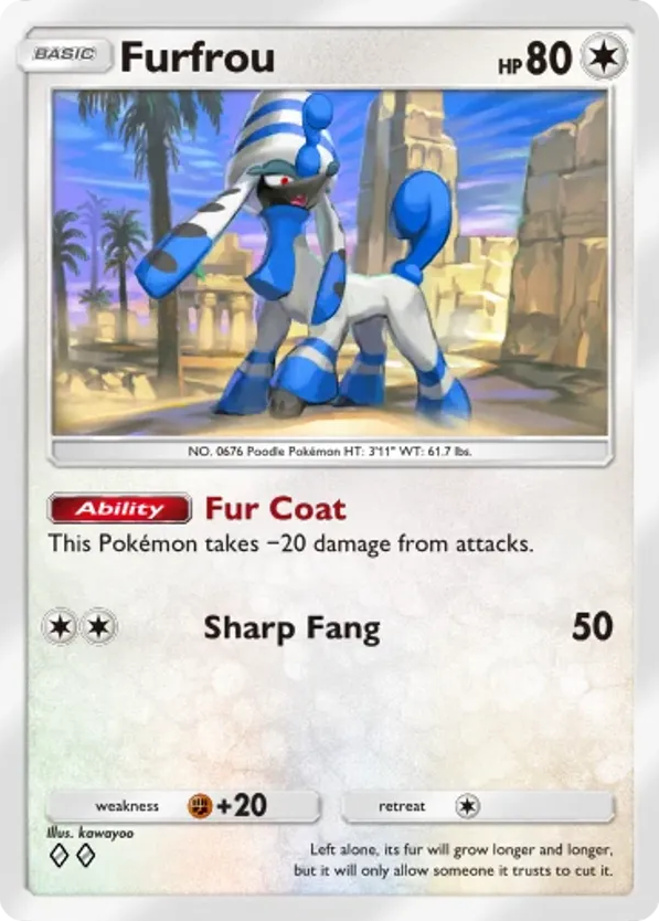 Furfrou card front