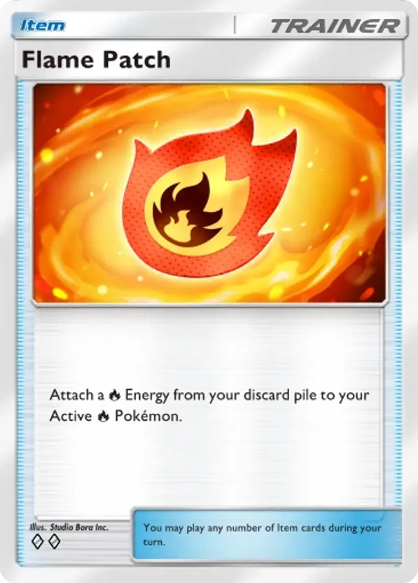 Flame Patch card front