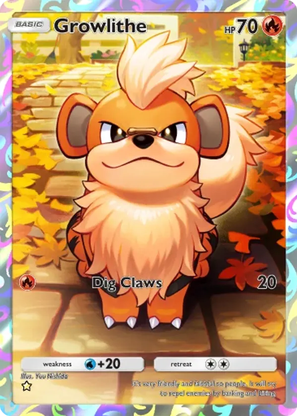 Growlithe card front