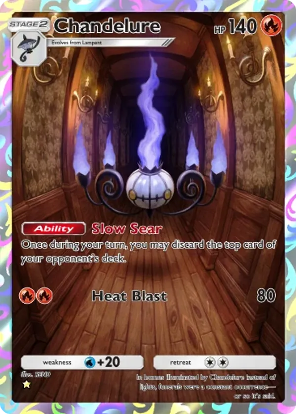 Chandelure card front