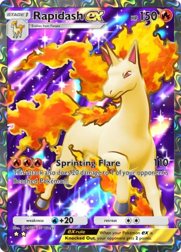 Rapidash ex card front