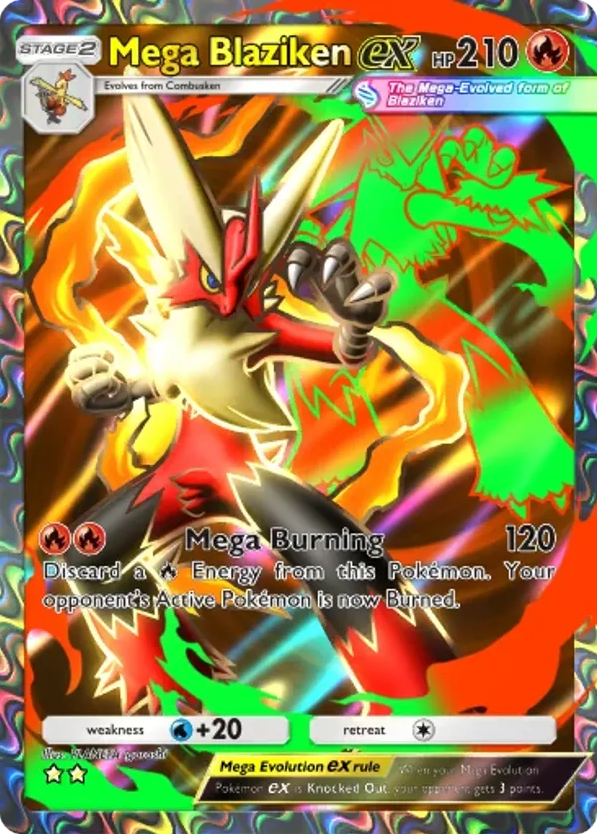 Mega Blaziken ex card front