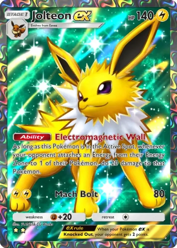 Jolteon ex card front