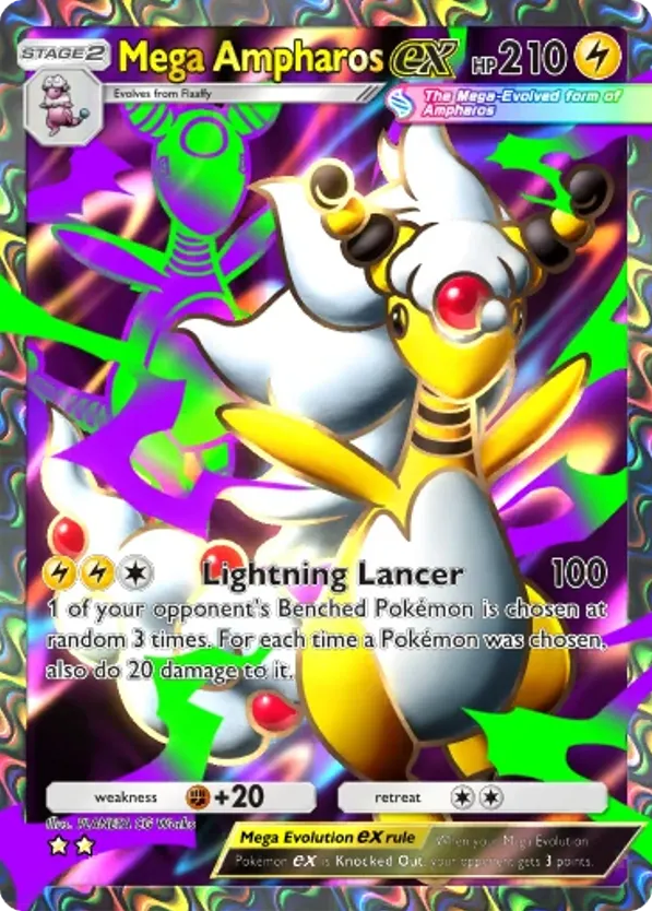 Mega Ampharos ex card front