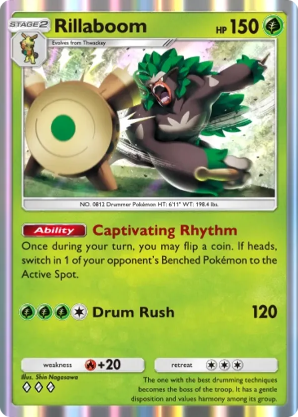 Rillaboom card front
