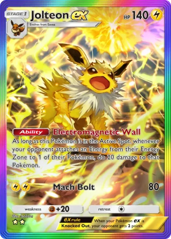 Jolteon ex card front