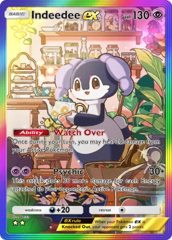 Indeedee ex card front