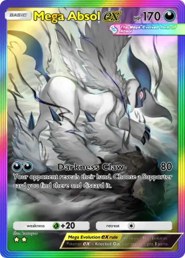Mega Absol ex card front