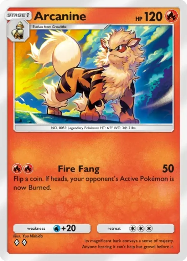 Arcanine card front