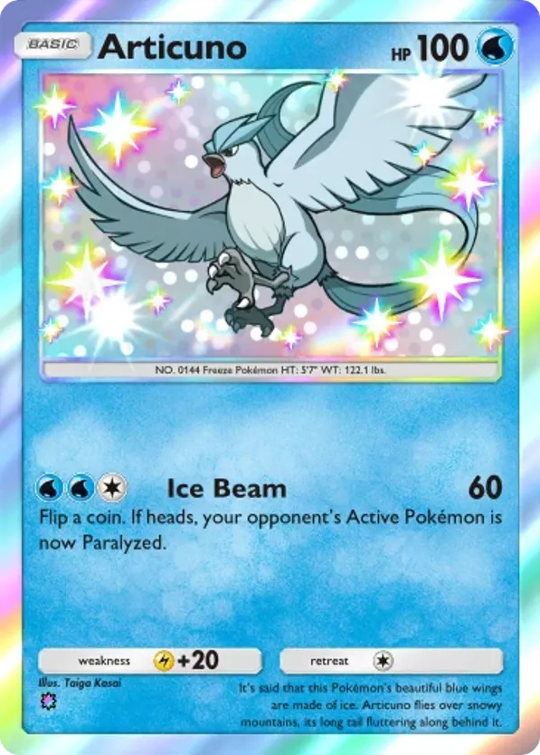 Articuno card front