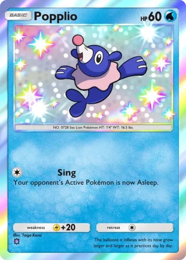 Popplio card front