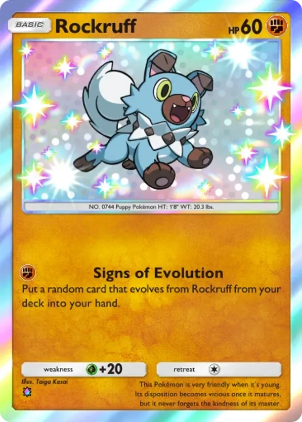Rockruff card front