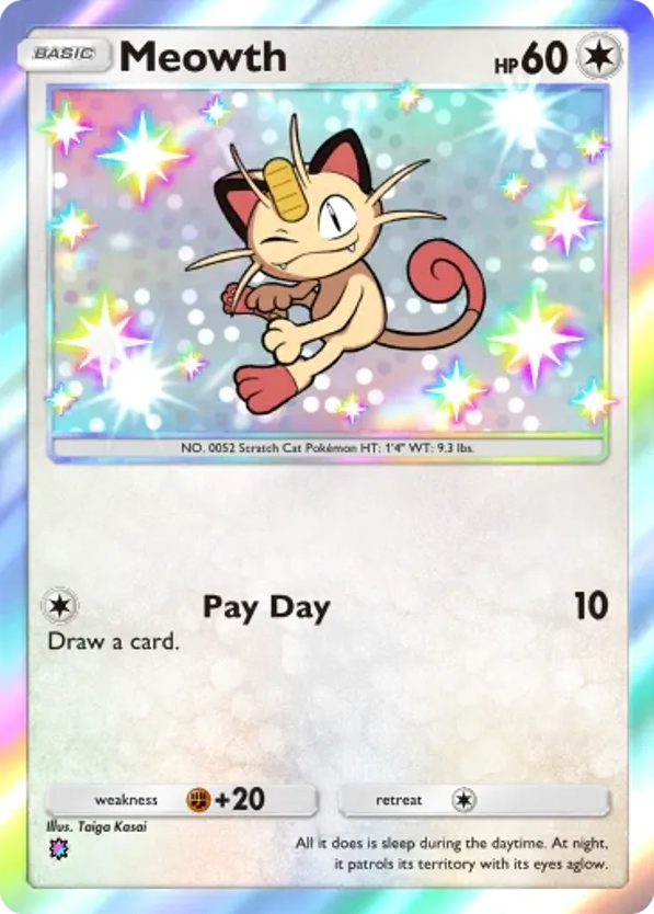 Meowth card front