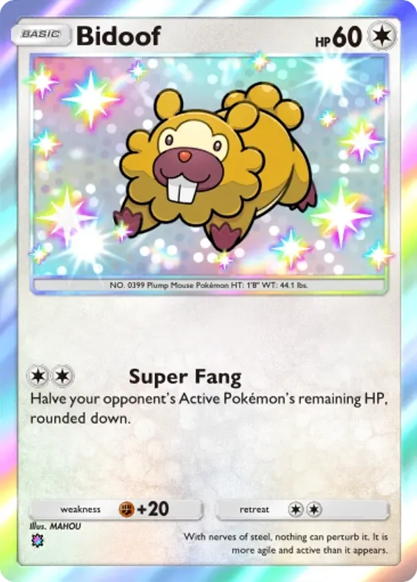 Bidoof card front