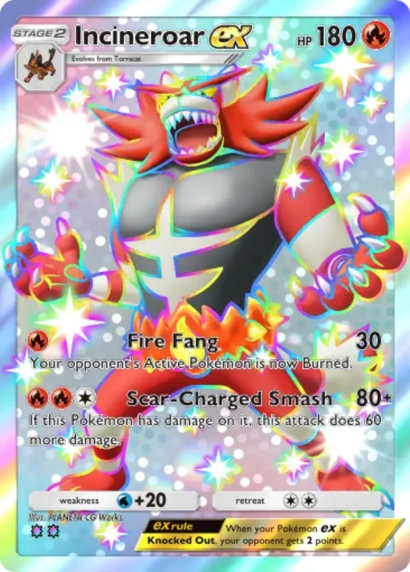 Incineroar ex card front