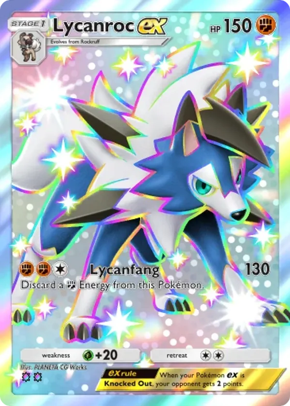 Lycanroc ex card front