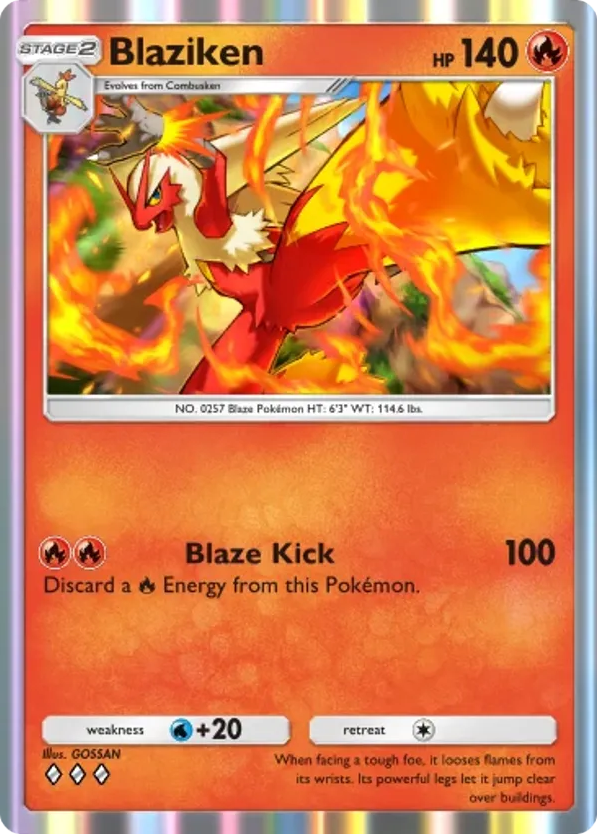 Blaziken card front